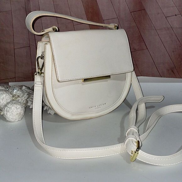 Katie Loxton London Leather Crossbody White Small - Picture 2 of 13